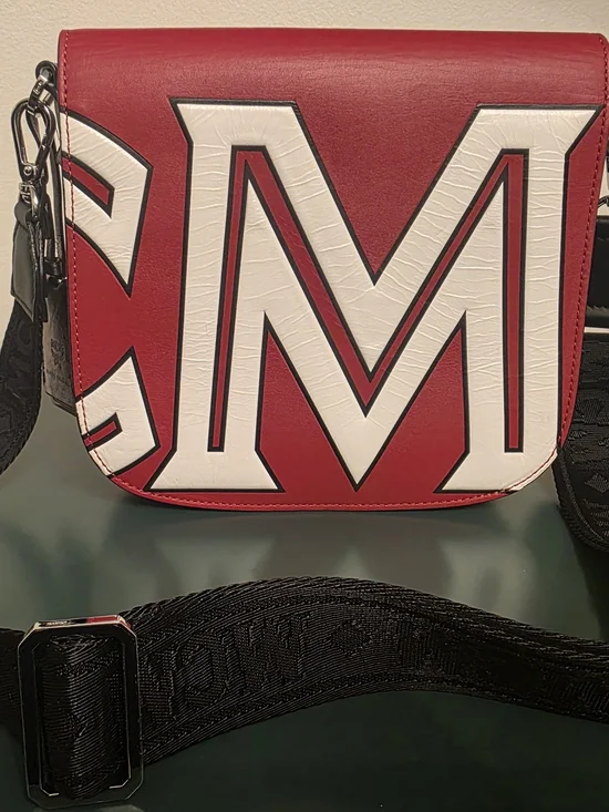 Limited Editions MCM Leather Crossbody/Shoulder Bag in Red, White & Black - Picture 9 of 9
